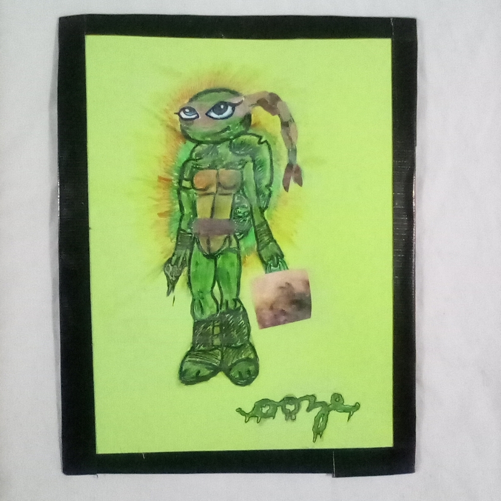 🎨Fauxnet TMNT Mixed Media Art🐢